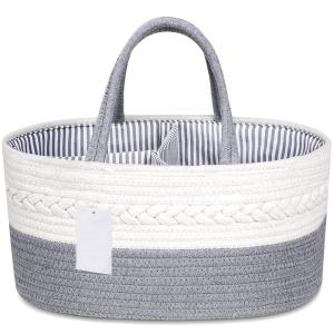 Wholesale Pure Cotton Baby Diaper Caddy Organizer Removable Inner Compartment Divider from china suppliers