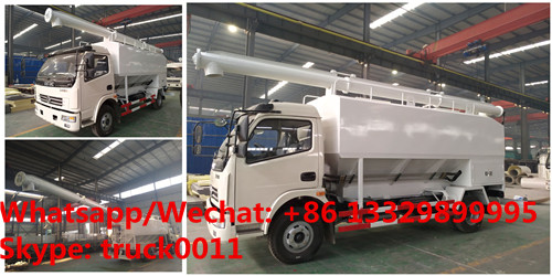 new RHD best price 156hp diesel 5-7T hydraulic system discharging bulk feed truck for sale, poultry feed pellet truck