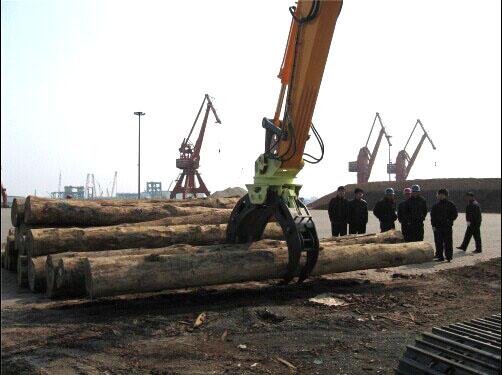 ISO9001 certified excavator hydraulic wood grapple with 360 degree rotation
