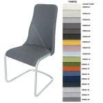 Fabric Upholstered Glossy Chromed Dining Chair Livingroom Chair Leisure Chair