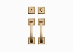 Wholesale Brass Front Double Door Handle Lock Set Black Finish Modern Style from china suppliers