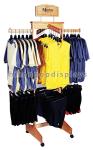 T Shirt Wood Clothing Store Fixtures Retail Display Shelves With Casters