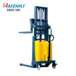 DC 12V / 1.6KW 2 Ton Manual Forklift , 3.5 Meter Semi Electric Double Mast