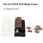 Marine 6 Circuit 12 Volt 30 Amp Universal Automotive Fuse Block Holder Box For
