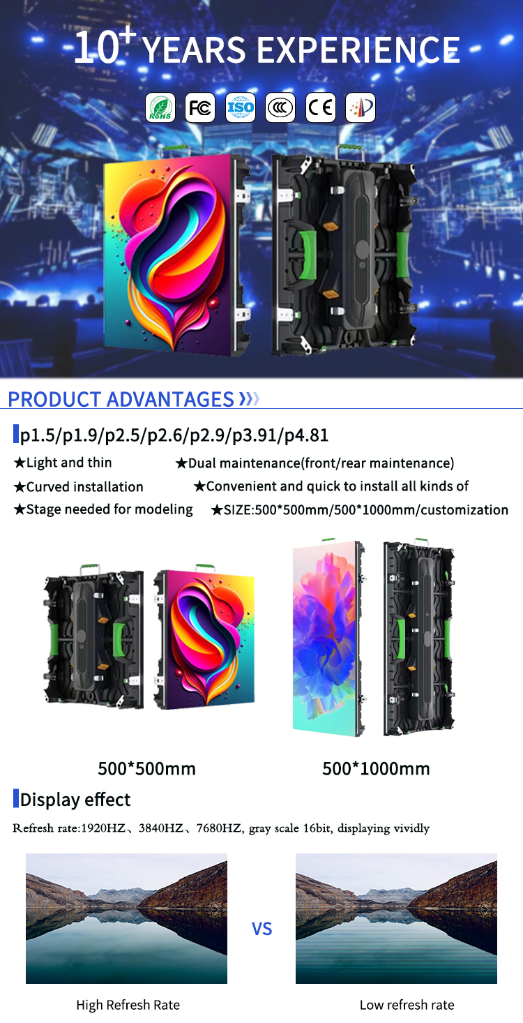 Full Color Indoor Rental LED Display P2.6 P2.604 For Concerts / Conferences