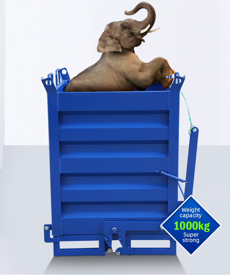 Industrial Grade Blue Bottom Drop Dumpster Iron Fillings Box