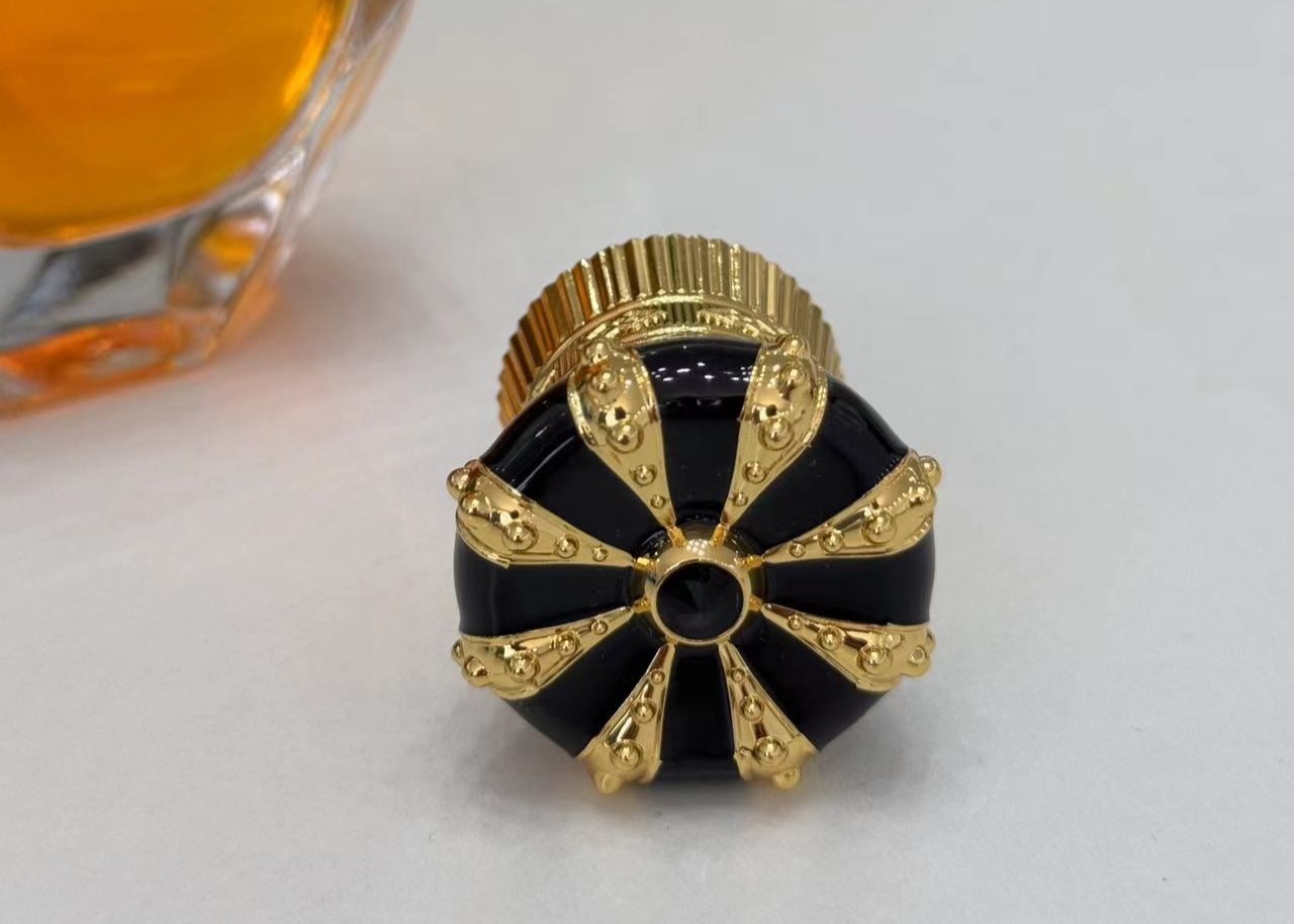 Zinc Alloy Hexagonal Shape Perfume Bottle Caps for Customized Color and Logo