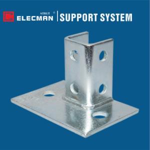 Wholesale Single Channel Square Flanged 2 Hole Strut Base Galvanized Stainless Steel from china suppliers