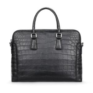 Wholesale Crocodile Messenger Ladies Men'S Black Leather Laptop Briefcase Bag from china suppliers