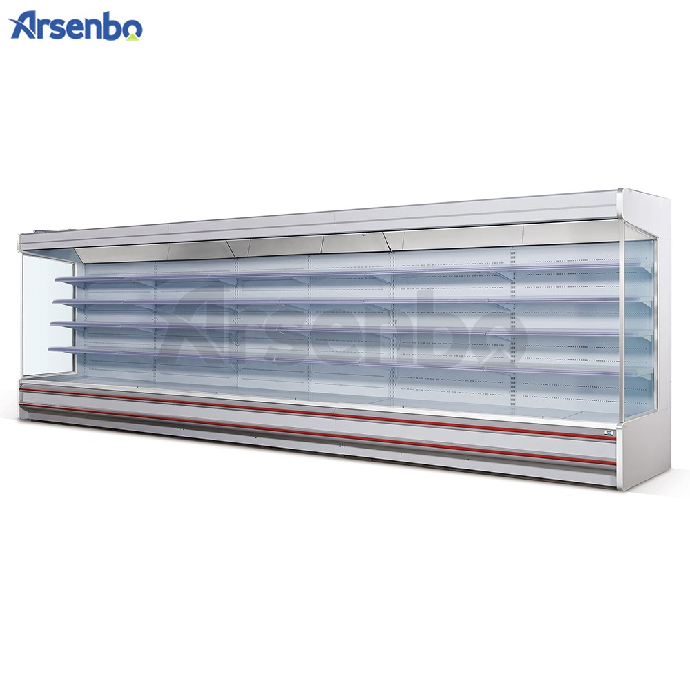 Beverage Multicolor Multideck Display Fridge , 220V Open Chiller For Supermarket