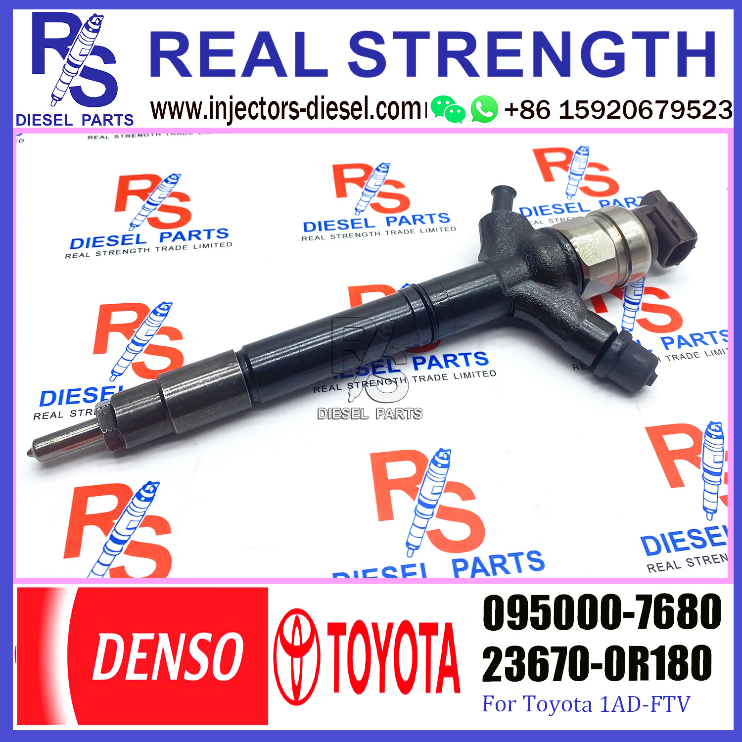 Common Rail Fuel Injector 095000-7690 095000-7680 For TOYOTA 1AD-FTV 2AD-FTV 23670-09230 23670-09270