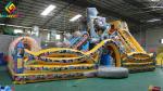 Cartoon Inflatable Play Park For Toddlers / Indoor Inflatable Theme Park