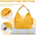 Large Gym Duffle Bag With Hidden Yoga Mat Holder / Customizable Duffle Bags Shoe