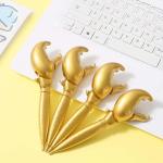 Crab Pliers Shaped Mini Creative Ball Pen Golden Wooden Fish 0.7mm Ballpoint Pen