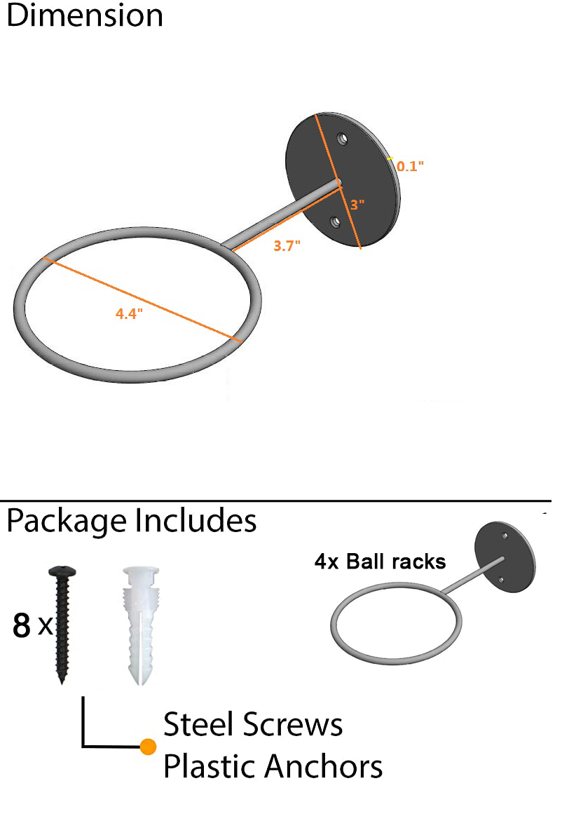 3 Pack Heavy Duty Flower Pot Ring Wall Bracket for Plant Pots Hook Type Installation