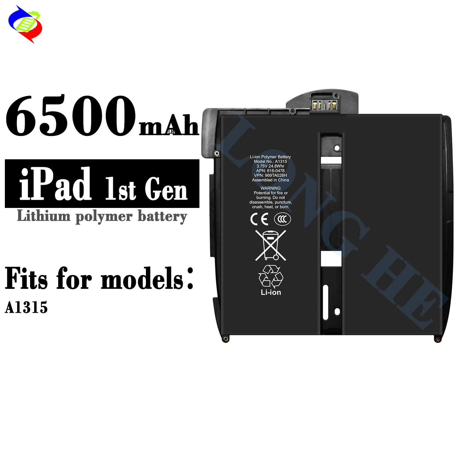 Good Quality Replacement Battery For ipad 1 A1315 Battery For iPad Rechargeable Lithium Battery