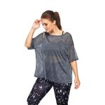 Light Weight 140g Women'S Plus Size Yoga Wear Short Sleeve T Shirts