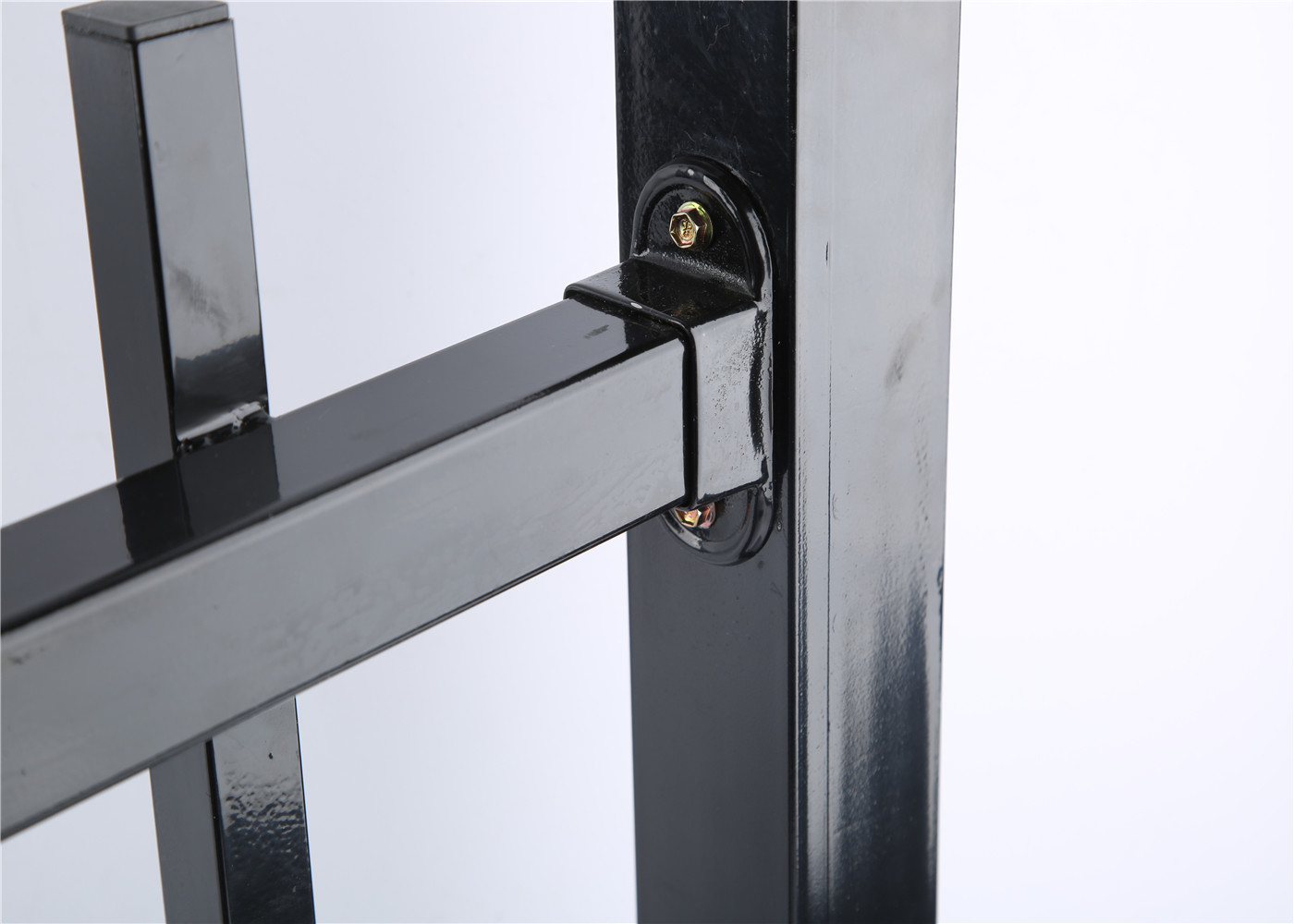 Brisbane Tubular Steel Garrison Fencing Panels Supplier Interpon black powder coated 1.8mx2.4m width steel fence panels