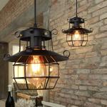 Vintage Pendant light Cage Edison Nordic Retro Loft Lamp Home Decoration Metal