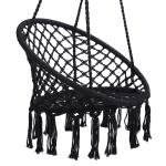 Max 330Lbs hanging Living Room Office Chair Cotton Rope Hammock Swing Chair