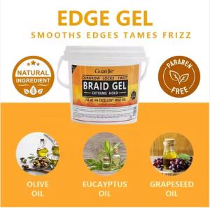 Wholesale Professional Salon Fast Dry Braiding Gel Twists Braids Wave Edge Gel Extra Hold Cornrow Loc 56oz Braid Gel from china suppliers