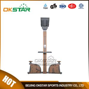 Wholesale wooden street lamp outdoor fitness bike from china suppliers