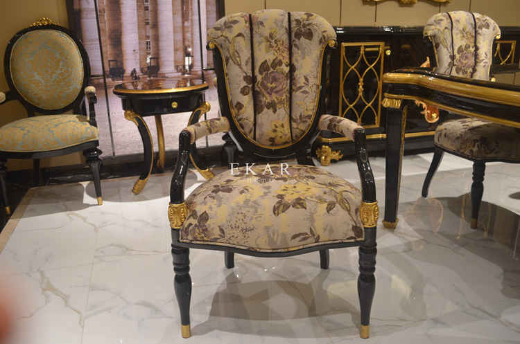 Home Goods Dining Chair French Dining Chair Armrest Leather Dining Chair TV-028A