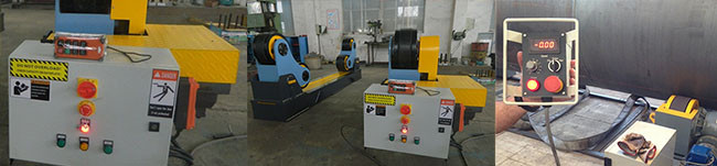 Large Heavy Duty Roller Stand， Automatic Wireless Hand Control Welding Pipe Stands , 40 T