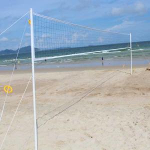 Wholesale PE Knotted Portable Volleyball Net 2.1m Beach Volleyball Set from china suppliers