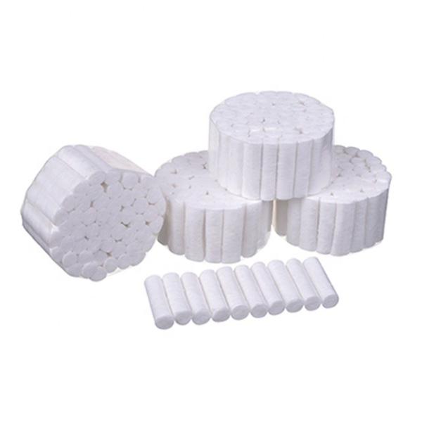 50-Pack Dental Cotton Rolls - 100% High Absorbent Rolled Cotton for Mouth and