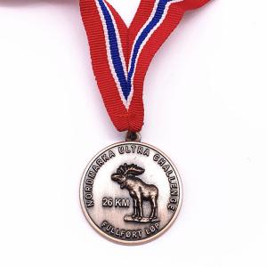 Wholesale 60mm Size Custom Logo Medals , Zinc Alloy Plating Antique Gold Medal from china suppliers