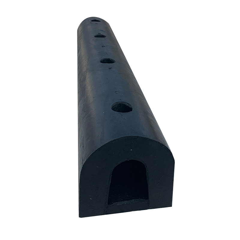 40-90 Shore A Hardness Marine Rubber Dock Bumper H200xW100xL1000mm for D Shape Fenders