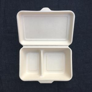 Wholesale 450ml 600ml 2 Compartment Lunch Box Bamboo Calmshell Bento Kids from china suppliers