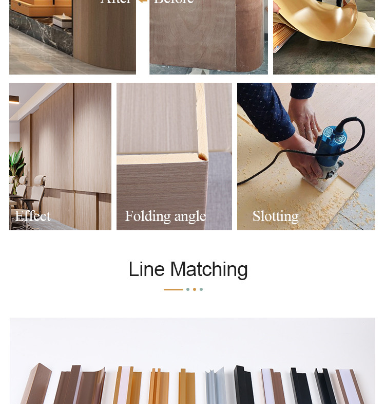 Hot Sale Fire And Moisture Resistant WPC Slotted Panel Wood Veneer Wall Panels