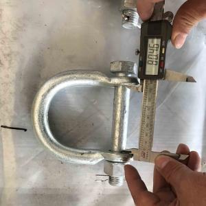 Wholesale Carbon Steel Overhead Line Fittings Electric Dip Galvanized Round Pin U Shackle from china suppliers