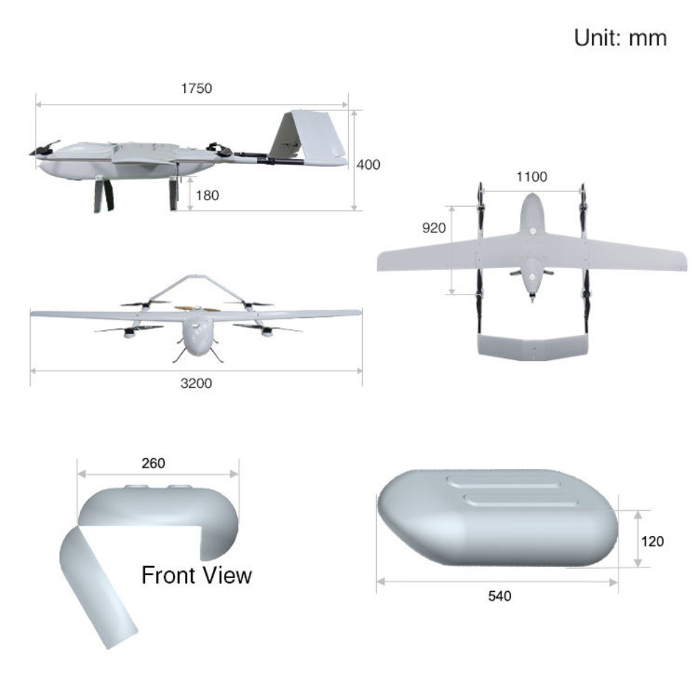 Load 3KG Aerial Drone Surveying Vertical Takeoff 100MP Tilt Camera For Building Inspection HX330PRO