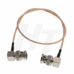 HangTon RF Coaxial Cable Right Angle Male BNC 3G HD SDI 4K for Blackmagic RG179