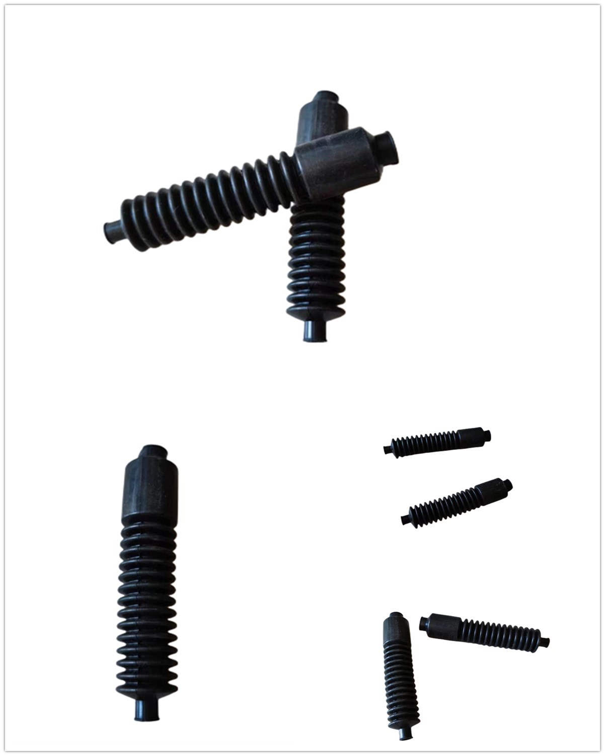 Black Bellows Rubber Boot 6mm Convoluted Rubber Bellows And Boots Silicone
