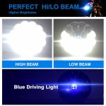 XYL-NZ 4500LM 15 Lamp Blue Drl Hi Lo Beam Motorcycle Led Bulbs