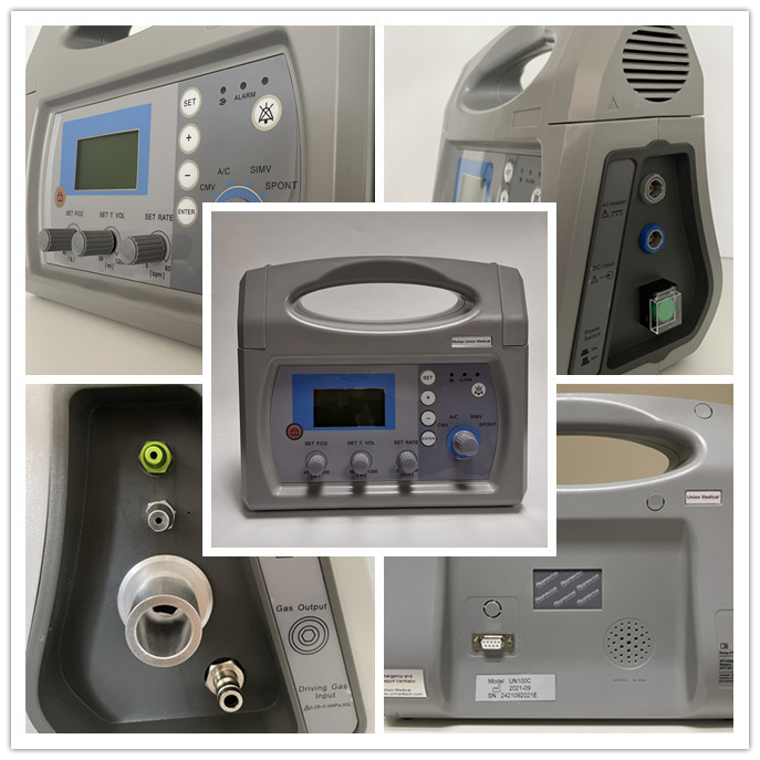 Portable First Aid Transport ICU Ventilator Machine 60L/Min On Sale
