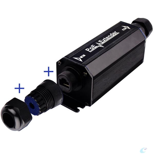 PoE Extender Repeater Water Proof Outdoor Industrial 10/100/1000M Gigabit 802