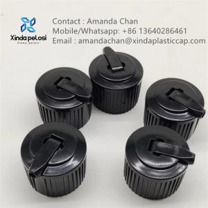 Wholesale Plastic PP Black Flip Top Screw Turret Flip Top Pour Spout Lid On Sale For Bottles from china suppliers
