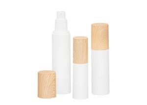 Wholesale Design of water transfer printing wood grain over cap PP Airless bottle 15ml 30ml 50ml from china suppliers
