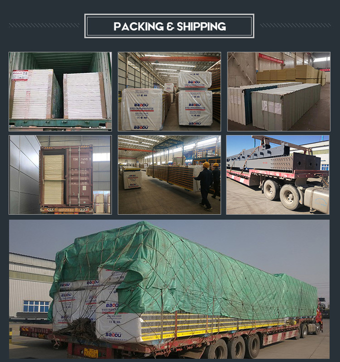 Soundproofing Insulation Exterior Foam Color Steel Exterior Glass Wool Sandwich Panel For Roofing