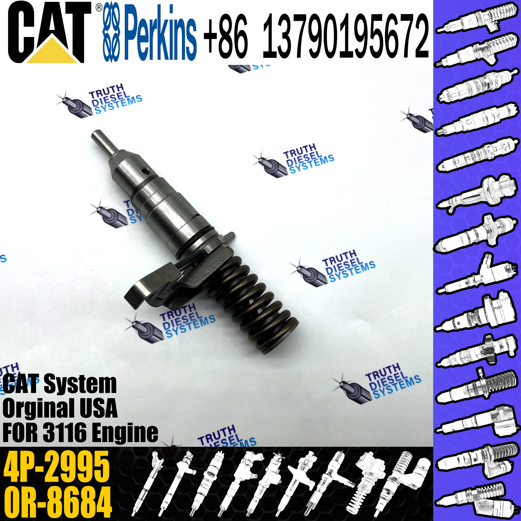 CAT 3116 engine fuel injector 127-8230 418-8820 4P-2995 with genuine packing