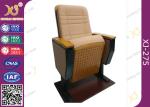 High Back Fixed Floor Cinema Theater Chairs With Wooden Pad , Folded Auditorium