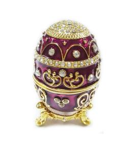 Wholesale Easter Russian faberge egg trinket ring box Vintage decor metal Faberge Egg Jewelry Box Russian Eater Egg Jewelry Box from china suppliers