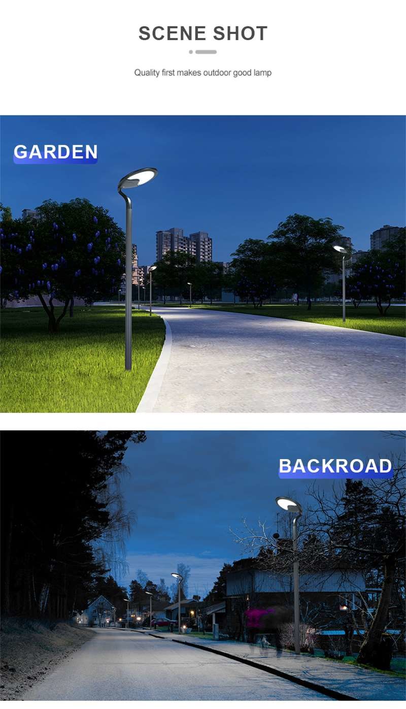 Outdoor Waterproof Solar Garden Street Lights IP65 Modern Decorative LED
