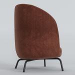 Fabric + Wood Plushalle Easy Nest Chair Hotel Interior Decor