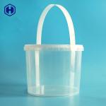 Clear 3L IML Bucket Round Food Packaging Recycled Plastic Tubs